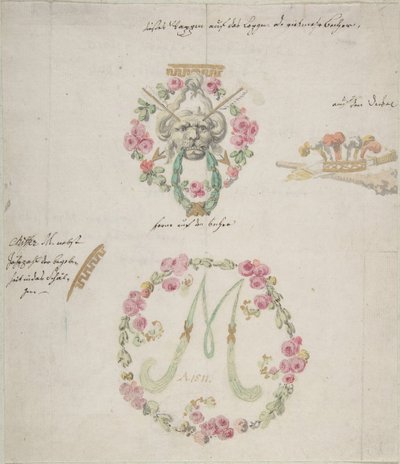 Prydnadsmönster för porslin, 1700-tal. av Anonymous,.