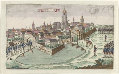 Patrioter lämnar Utrecht, 1787 Utrecht (titel på objekt) av Anonymous