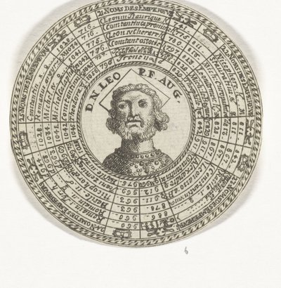 Medalj med porträttet av Leo III och med namnen på östromerska kejsare av Anonymous