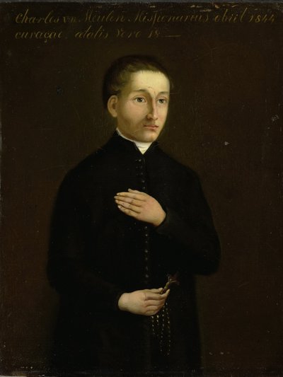 Porträtt av Charles van der Meulen, missionär till Curaçao av Anonymous