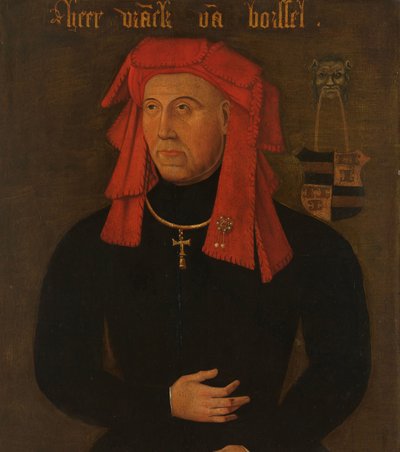 Porträtt av Frank van Borselen, herre av Sint Maartensdijk och stadhållare av Holland, fjärde make till Jacoba av Bayern, grevinna av Holland och Zeeland (Jacqueline, grevinna av Hainaut) av Anonymous