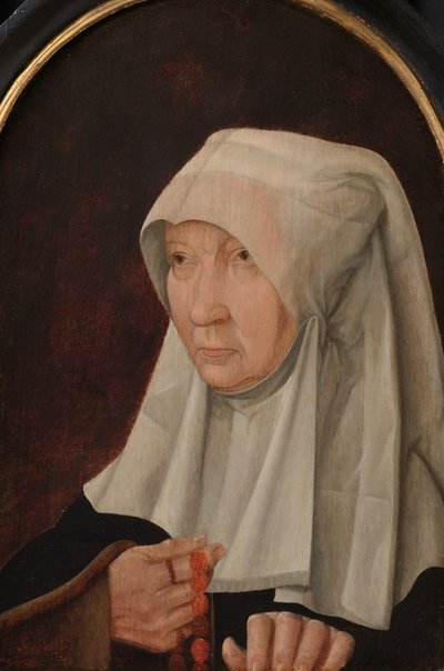 Porträtt av Jacomina Claesdr van Ruyven (död 1509), fru till Arent Franckensz van der Meer av Anonymous