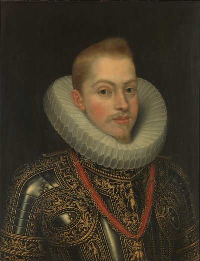 Porträtt av kung Filip III av Spanien (1578-1621) av Anonymous