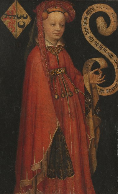 Porträtt av Lysbeth van Duvenvoorde Porträtt av Lysbeth van Duvenvoirde (?-1472) av Anonymous