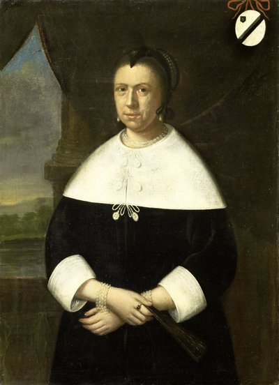 Porträtt av Maria Quevellerius (1629-64), första hustru till Jan van Riebeeck, eller hans andra fru Maria Scipio (ca 1630-95) av Anonymous