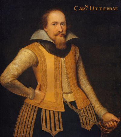 Porträtt av Otto Brahe, kapten för ett kompani av danskar för att dela Själland, tog i tjänst i Brandenburg 1610 av Anonymous