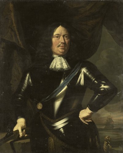 Porträtt av en amiral, möjligen Adriaen Banckert, viceamiral av Zeeland av Anonymous