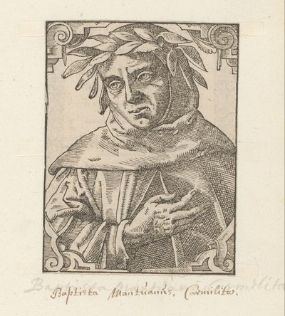 Porträtt av Baptista Mantuan av Anonymous