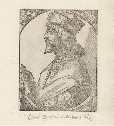 Porträtt av Cesare Borgia av Anonymous