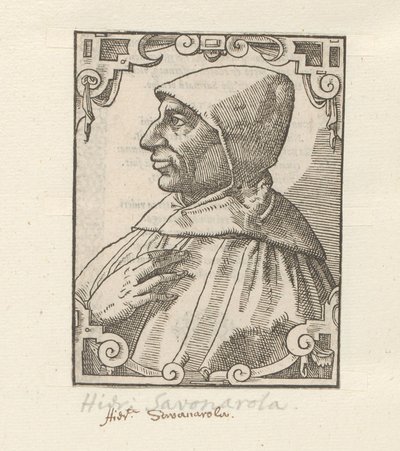 Porträtt av Girolamo Savonarola av Anonymous