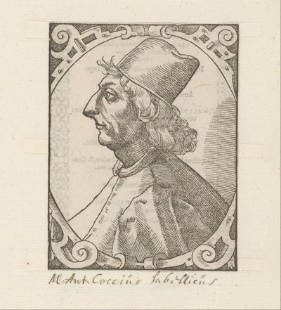 Porträtt av Marcus Antonius Coccius Sabellicus av Anonymous