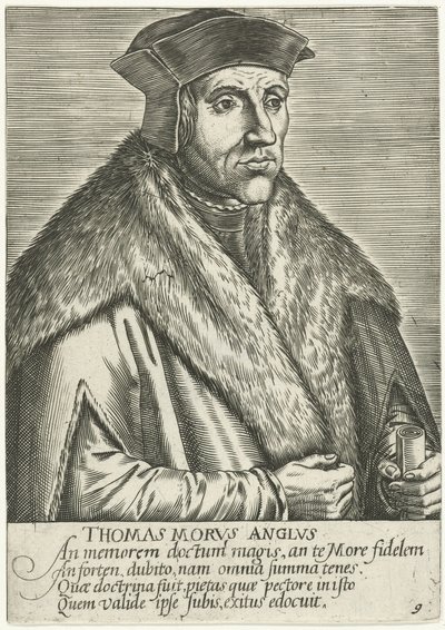Porträtt av Thomas More Thomas Morvs Anglvs (titel på objekt) av Anonymous