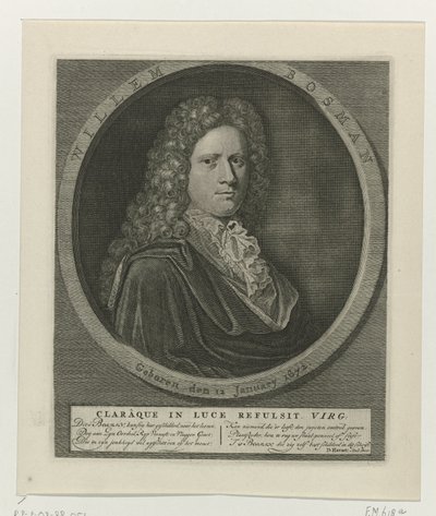Porträtt av Willem Bosman av Anonymous
