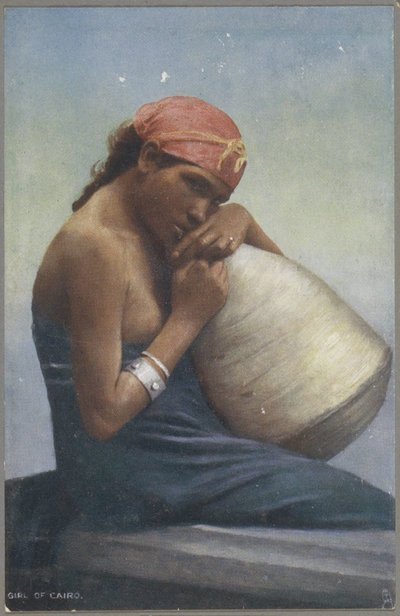 Porträtt av en flicka med kanna från Kairo Girl of Cairo (titel på objekt) av Anonymous
