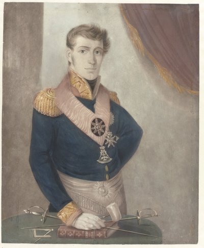 Prins Fredrik av Nederländerna som frimurarnas stormästare, 1817 av Anonymous