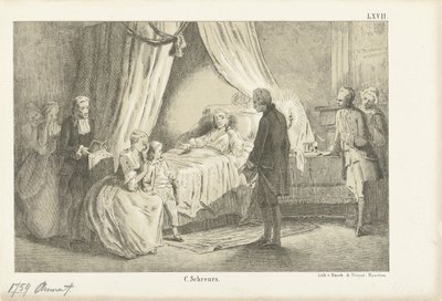 Prinsessan Anna på sin dödsbädd, 1759 av Anonymous