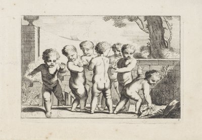 Spela putti lägga vävnad Spelar putti (serietitel) av Anonymous