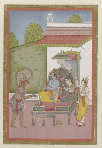 Rama och Sita Enthroned av Anonymous