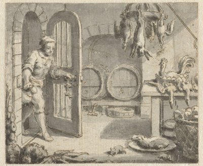 Råttan från staden och råttan från landsbygden Design för illustrationer för en utgåva av Jean de la Fontaines Fables (serietitel) av Anonymous