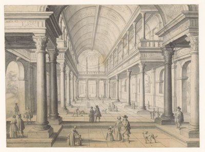 Renässanshall med figurer av Anonymous
