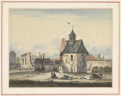 Hougoumont ruiner Sju plattor av Waterloo och dess omgivningar (serietitel) av Anonymous