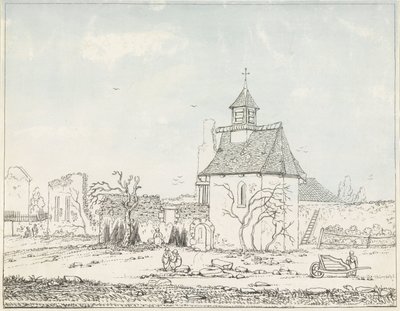 Hougoumont ruiner Sju plattor av Waterloo och omgivningar (serietitel) av Anonymous