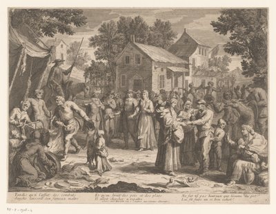 Sancho Panza handlar på en marknad av Anonymous