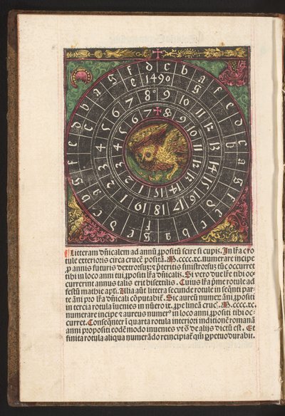 Schema för att bestämma söndagsbokstaven (littera dominicalis) av Anonymous