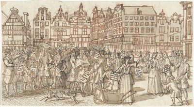 Borgenär och fattigman, 1720 The Great Scene of Folly (serietitel) av Anonymous
