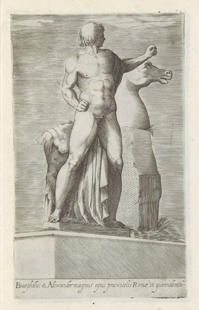 Sculptuur van een van de Dioscuren op het Quirinaal te Rom Bucephalus & Alexander stora verk (...) (titel på objekt) Antika skulpturer i Rom (serietitel) Ikoner av de antika statyerna av staden Rom som ses på offentliga platser (serietitel) av Anonymous