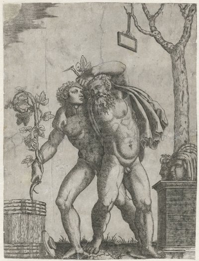 Silenus med stöd av en ung Bacchant av Anonymous