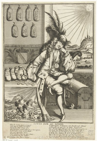 Tecknad film av Louis Willem van Baden-Baden, 1705 Louis D