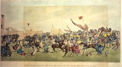 Börja för Epsom eller effekterna av en blåsig dag, 1820 av Anonymous