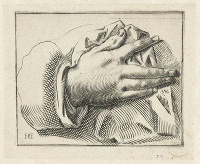 Studie av en hand av Anonymous