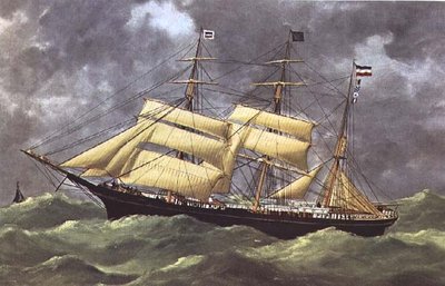 The Barque Dora (tryck) av Anonymous