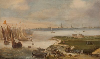 Det holländska nederlaget vid Blokkersdijk, nära Antwerpen, 1605 av Anonymous