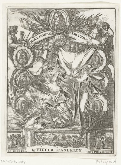 Titelsida för Årets holländska Merkurius 1673 (titel på objekt) av Anonymous