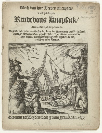 Broschyrens titelsida: Rendevous Knapsack, 1620 av Anonymous