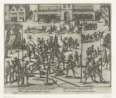 Turnering på Grand Place i Bryssel, 1569 av Anonymous
