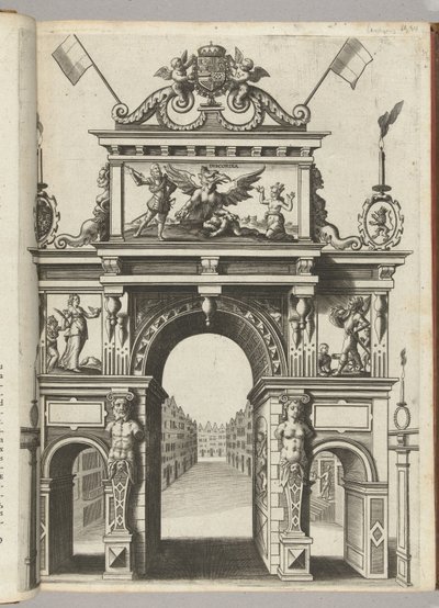 Triumfporten med Ernst som räddade Belgica från Discordia, 1594 av Anonymous