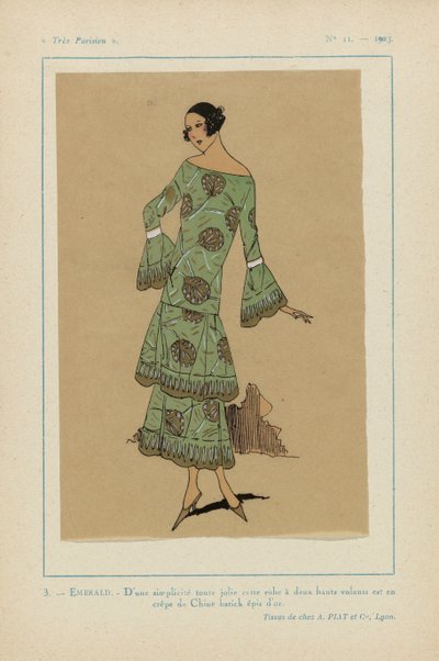 Mycket parisisk, 1923, nr 11: 3. - EMERALD. - Vackert enkelt... av Anonymous