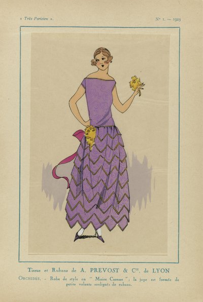 Very Parisian, 1923, nr 1: Fabrics and Ribbons av A. PREVOST.... av Anonymous