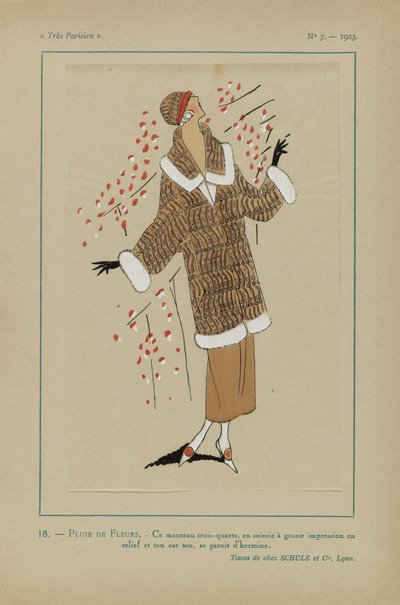 Mycket parisisk, 1923, nr 7: 18.- REGN AV BLOMMOR. / Detta trekvartsskikt... av Anonymous