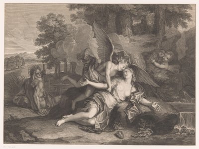 Venus tröstas av Amor av Anonymous
