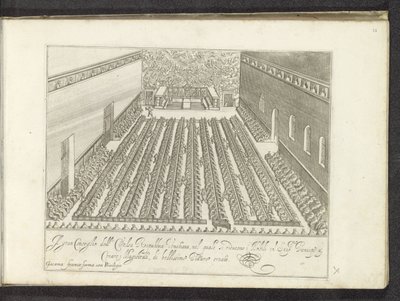 Vergadering i Sala del Maggior Consiglio Scènes uit het Venetiaanse leven (serietitel) Habiti d