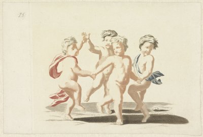 Fyra dansande putti av Anonymous
