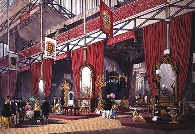 Utsikt över möbeldelen av den stora utställningen, 1851 (färgtryck) av Anonymous