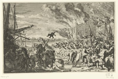 Grymheter i en by vid vattnet, 1672 av Anonymous