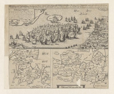 Zeeslag i de Sont, 1658 Bild på den holländska stämningen i Sündt / och mycket blodiga möten följde, fredag ​​29 oktober A. och 8 november. ... Ao. 1658 (titel på objekt) av Anonymous