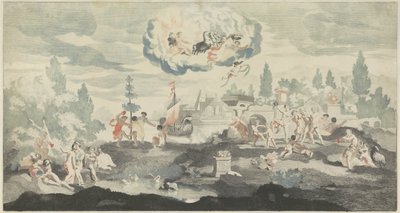 Solguden Apollo åker över himlen i sin vagn av Anonymous
